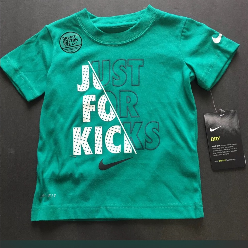 Nike "Just For Kicks" Toddler Boys DRI-FIT Cotton T-Shirt 2T